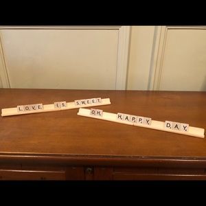 $5 each scrabble wedding signs
